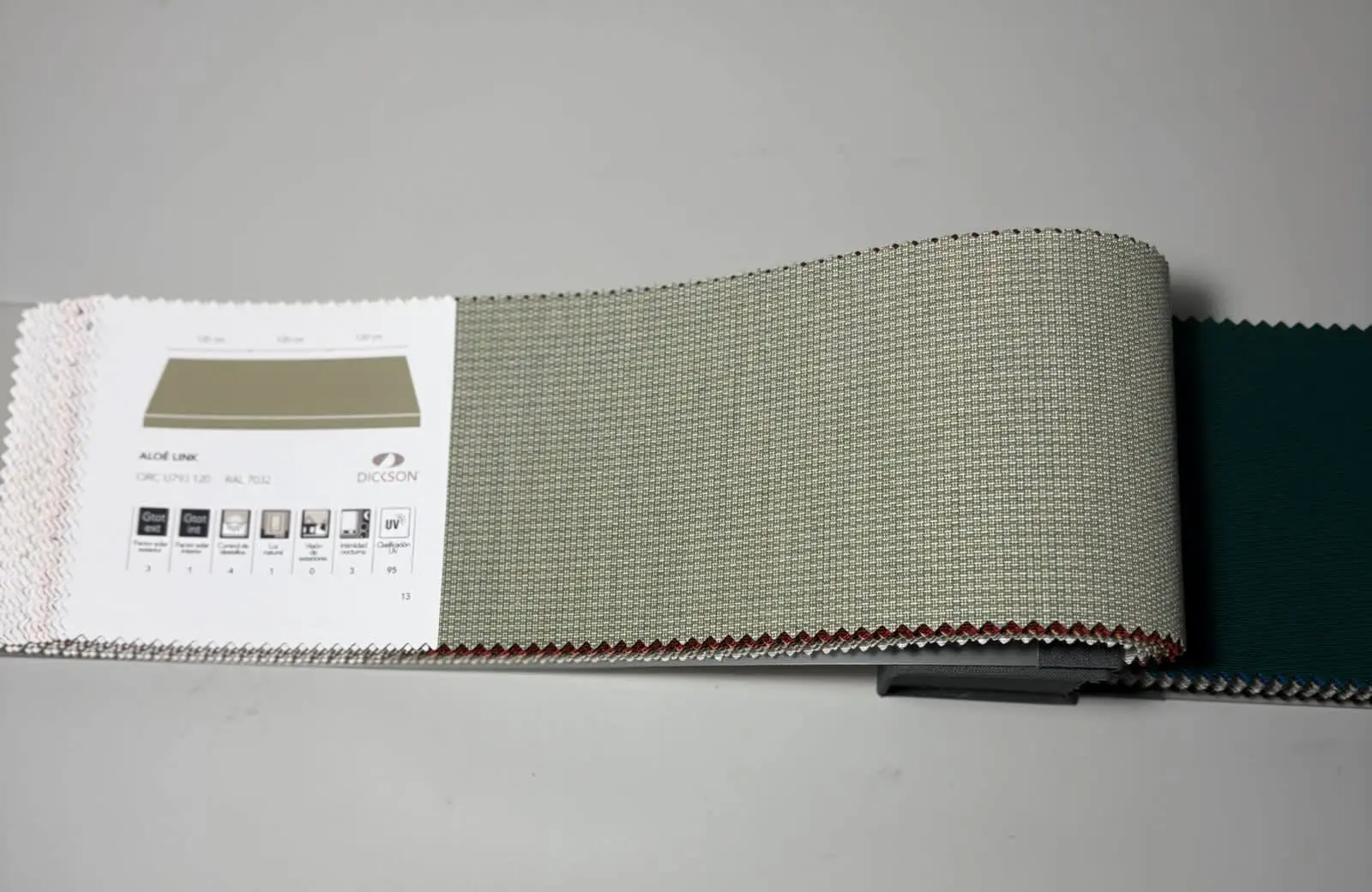 muestra de lona lisa